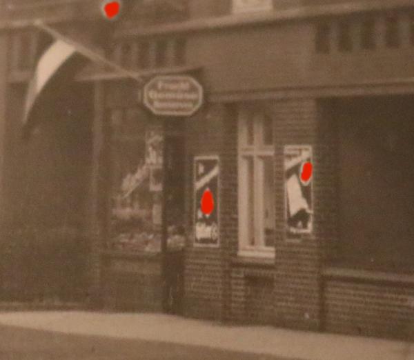 altes Foto - Bad Harzburg ? Herzburg ? Strassezug mit Fahnen, Wahlen 30er Jahre